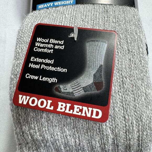 Dickies Wool Blend Performance Thermals Crew Socks 2 Pairs Men's Shoe Size 6-12 - Picture 3 of 7
